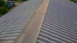 屋根塗装前　ガルバリウム鋼板　群馬　アサヒペイント