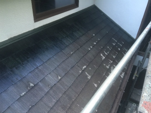 長野県軽井沢町S様邸　下屋根塗装下塗り1回目の後